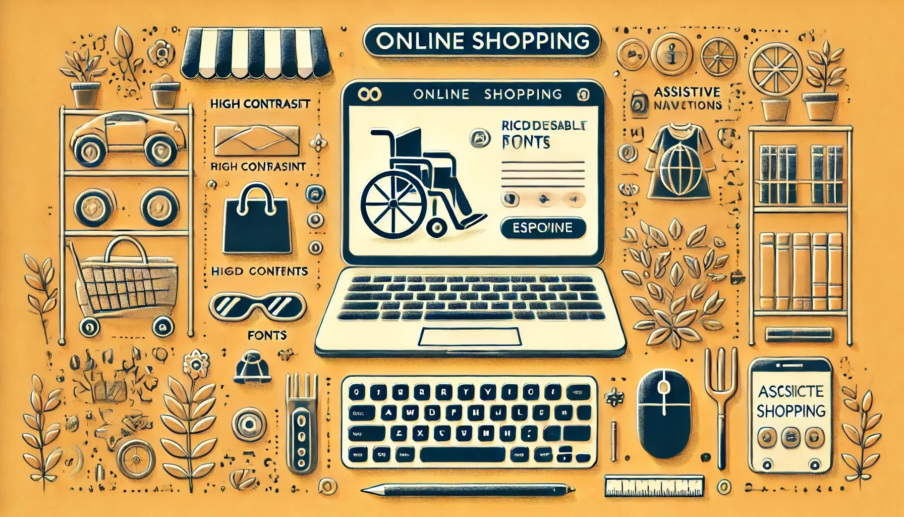 Ein Online-Shop mit optimierter UX für barrierefreie Bedienung.